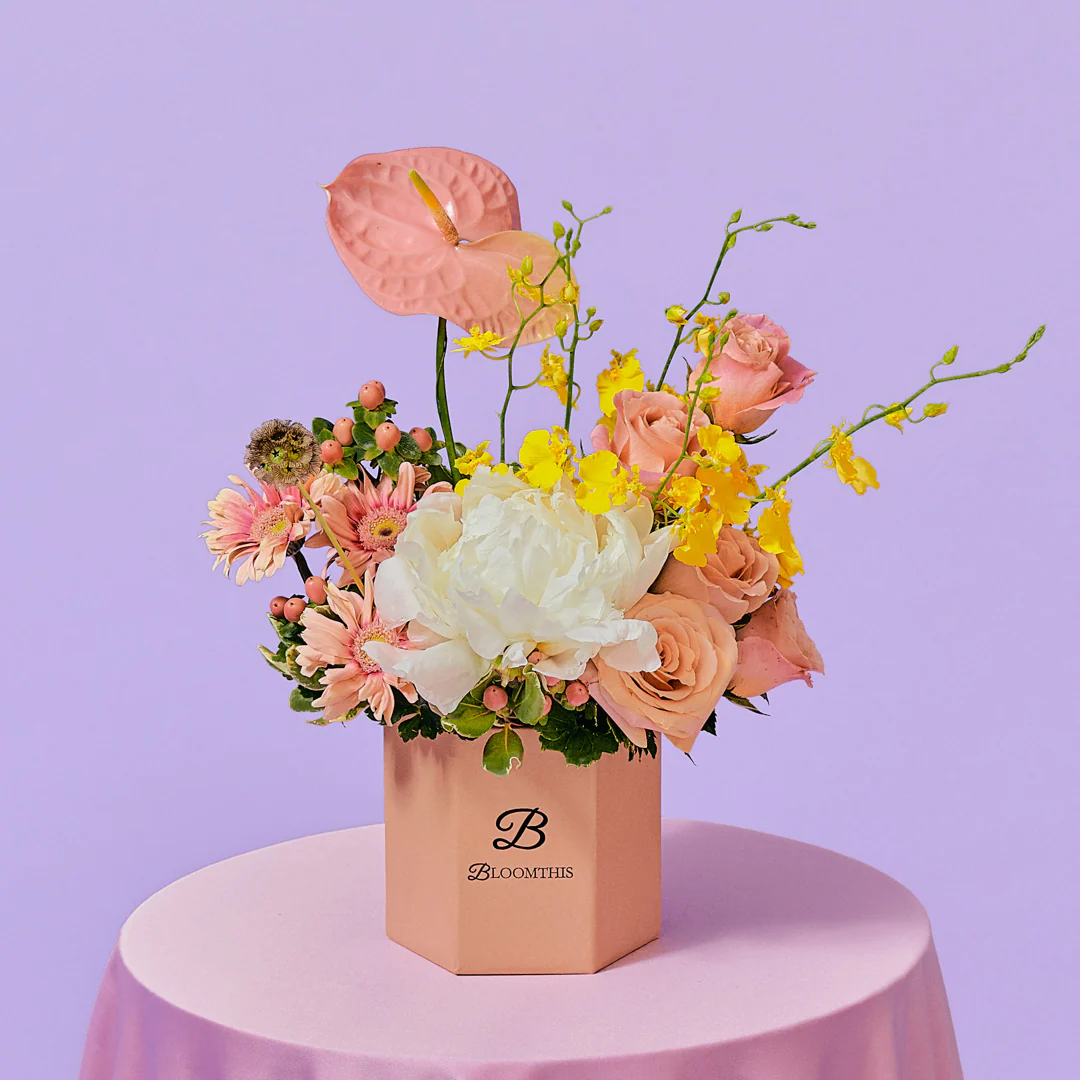 Adelaide White Peony Flower Box - Image 6