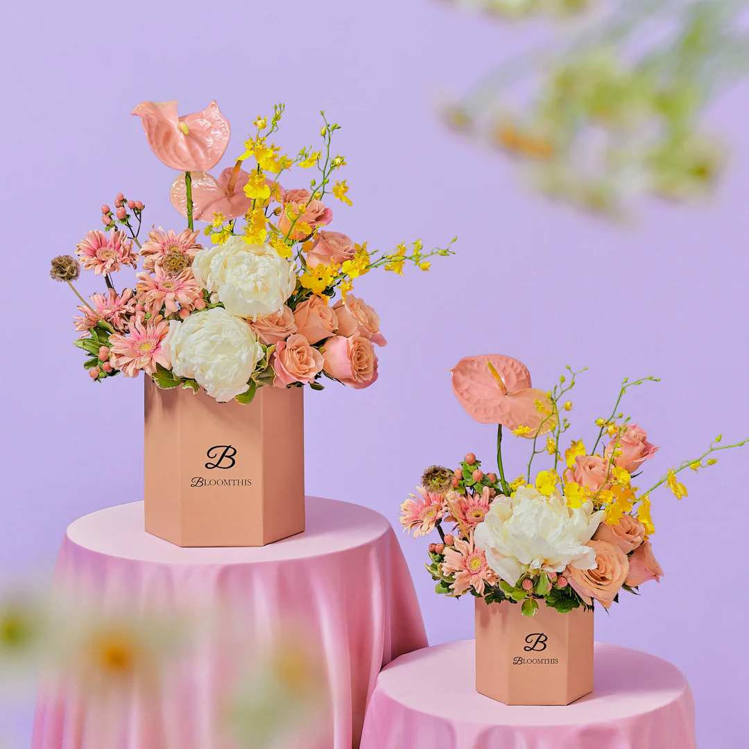 Adelaide White Peony Flower Box - Image 7