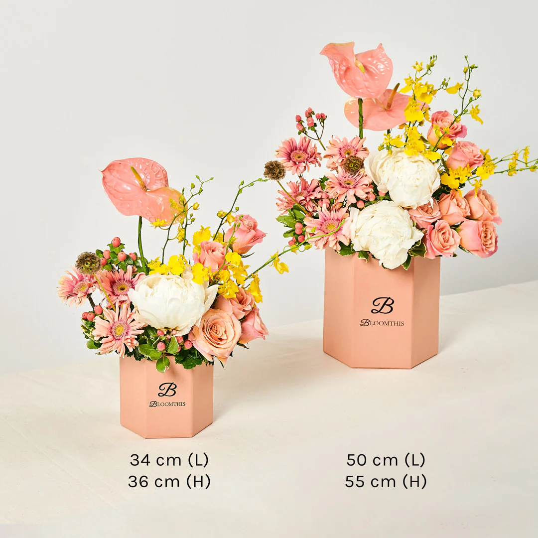 Adelaide White Peony Flower Box - Image 9