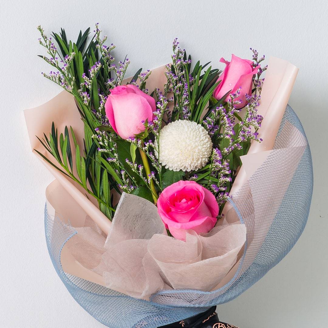 Adele Pink Rose Bouquet - Image 3