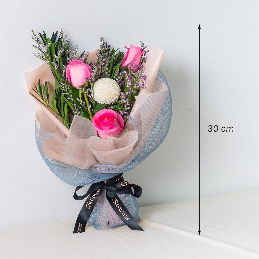Adele Pink Rose Bouquet - Image 4