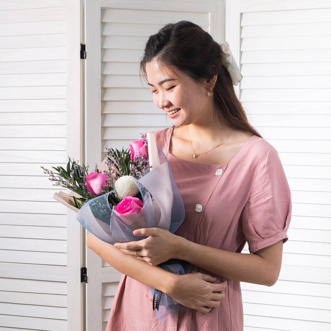 Adele Pink Rose Bouquet - Image 5