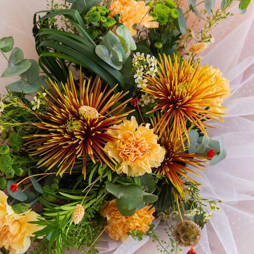 Adora Peach Carnation Bouquet - Image 5