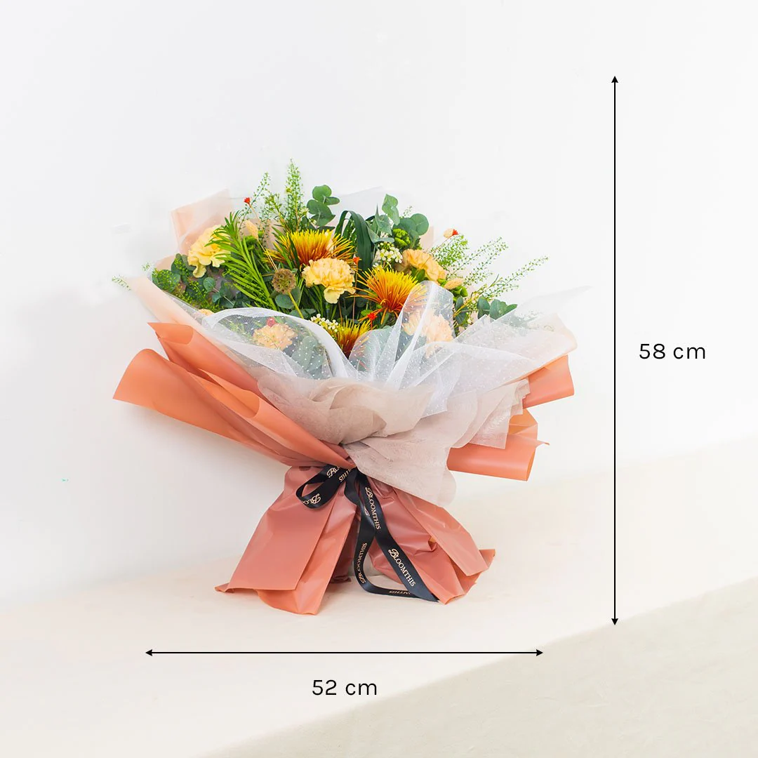 Adora Peach Carnation Bouquet - Image 7