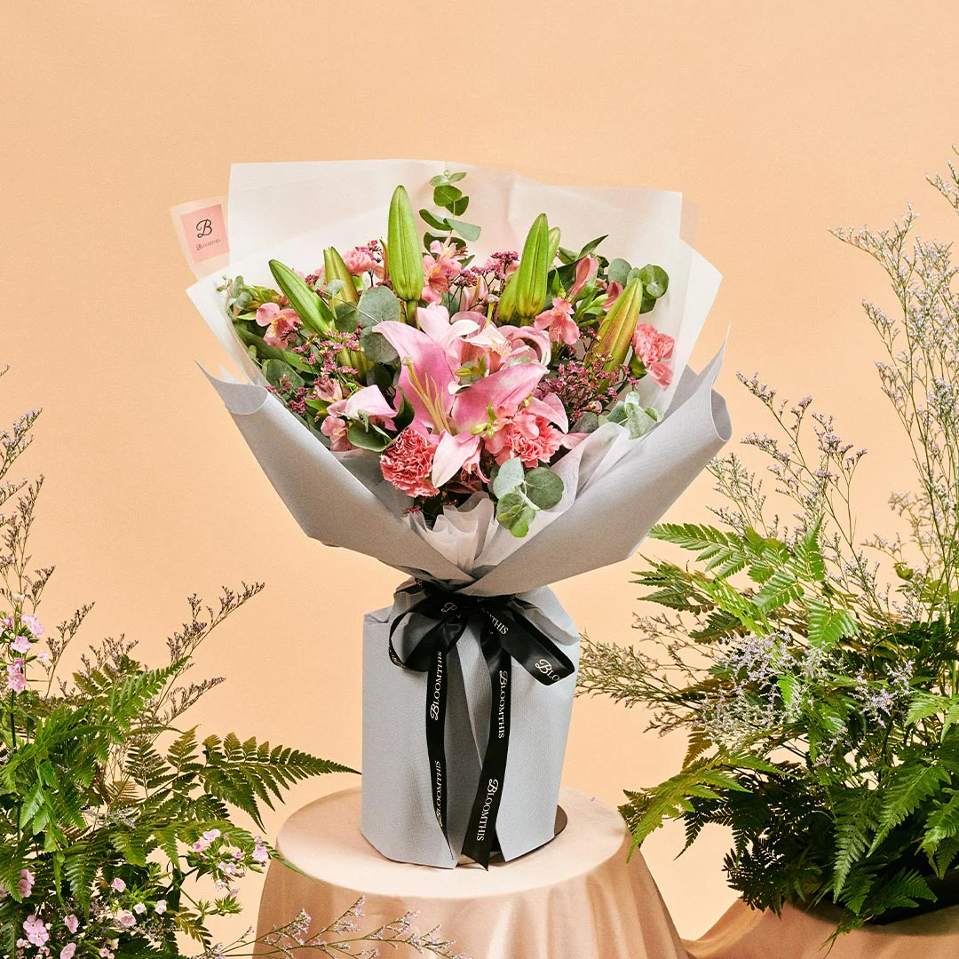 Annabeth Pink Lily Bouquet - Image 3