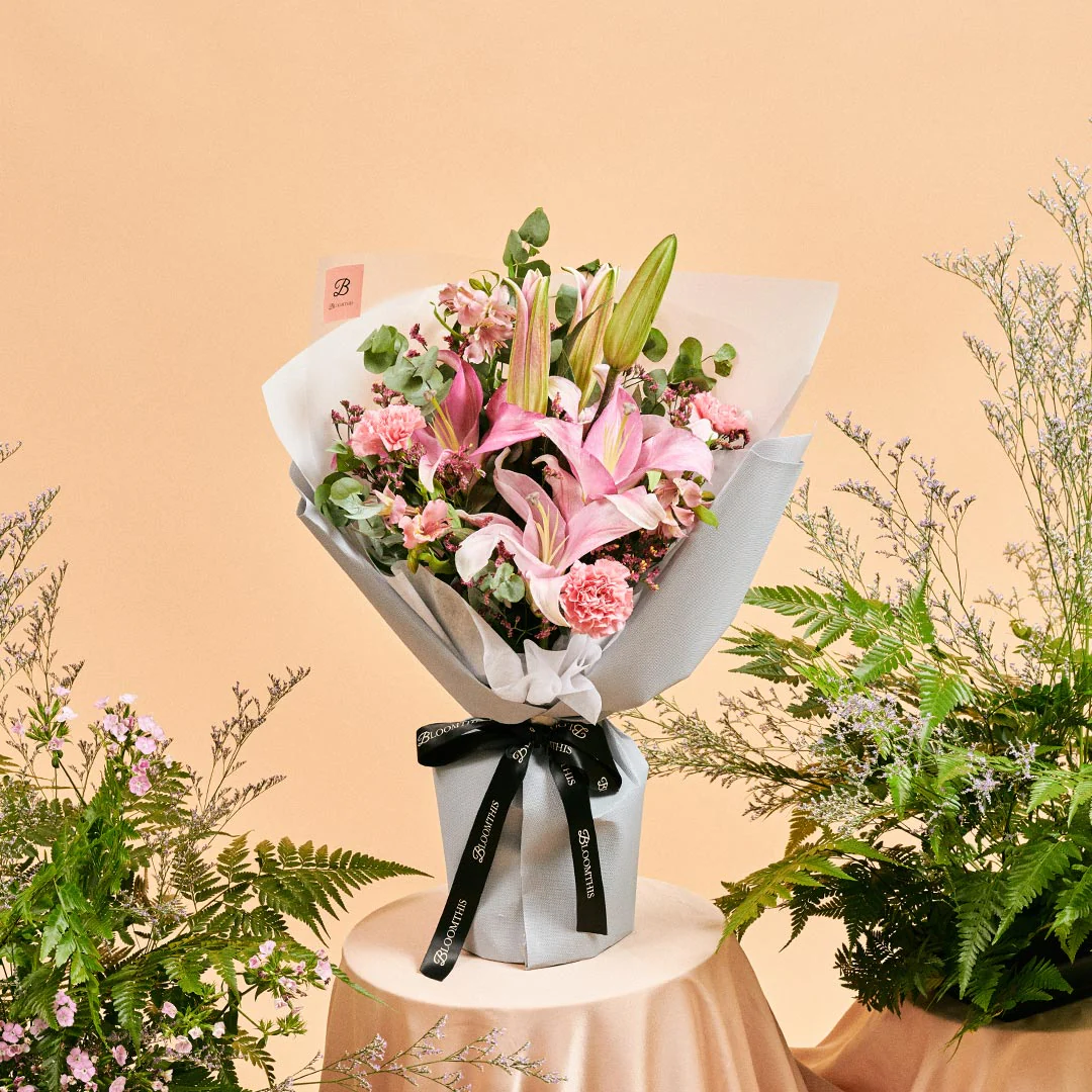 Annabeth Pink Lily Bouquet - Image 6