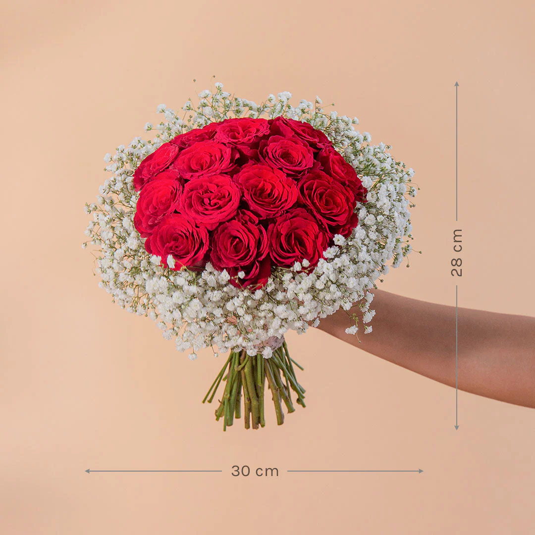 Aphrodite Red Rose Wedding Bouquet - Image 6