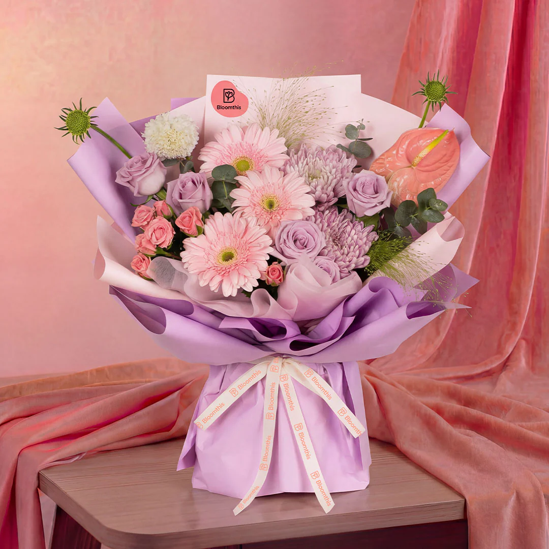 Ayame Pink Gerbera Bouquet - Image 2