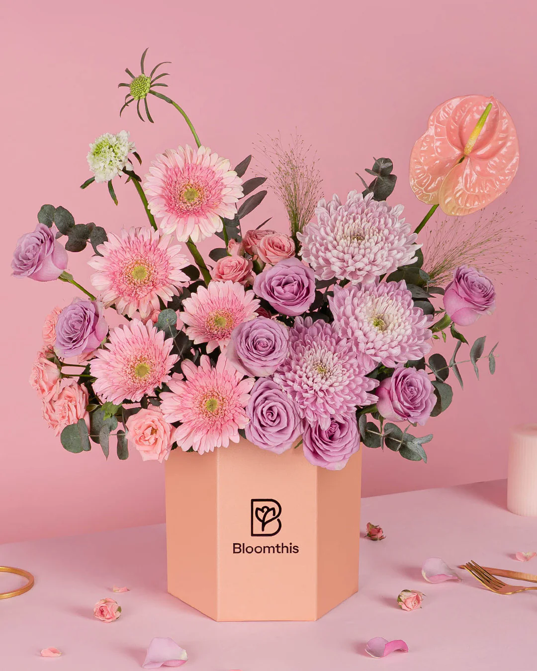 Ayame Pink Gerbera Flower Box - Image 10