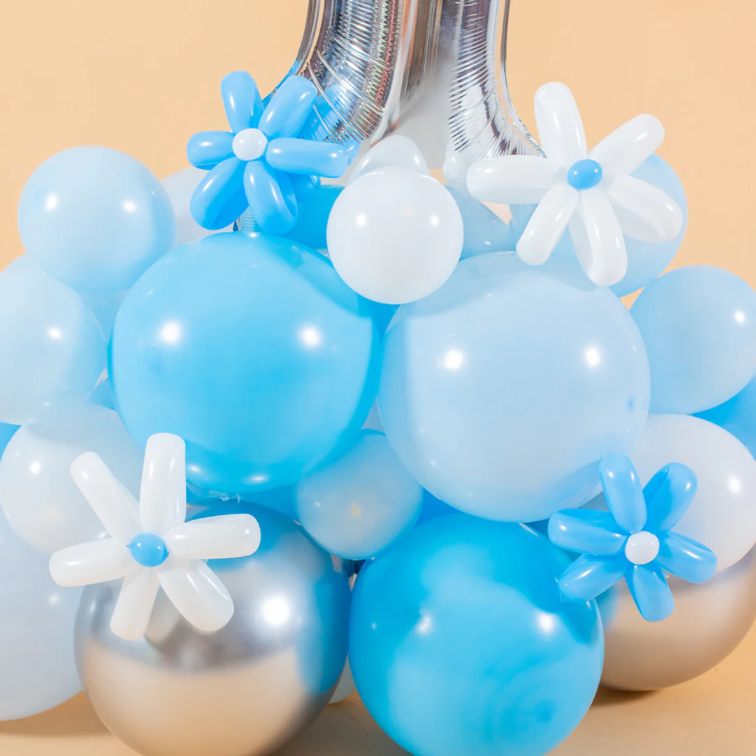 Baby Blue Marquee Number Birthday Balloon - Image 8