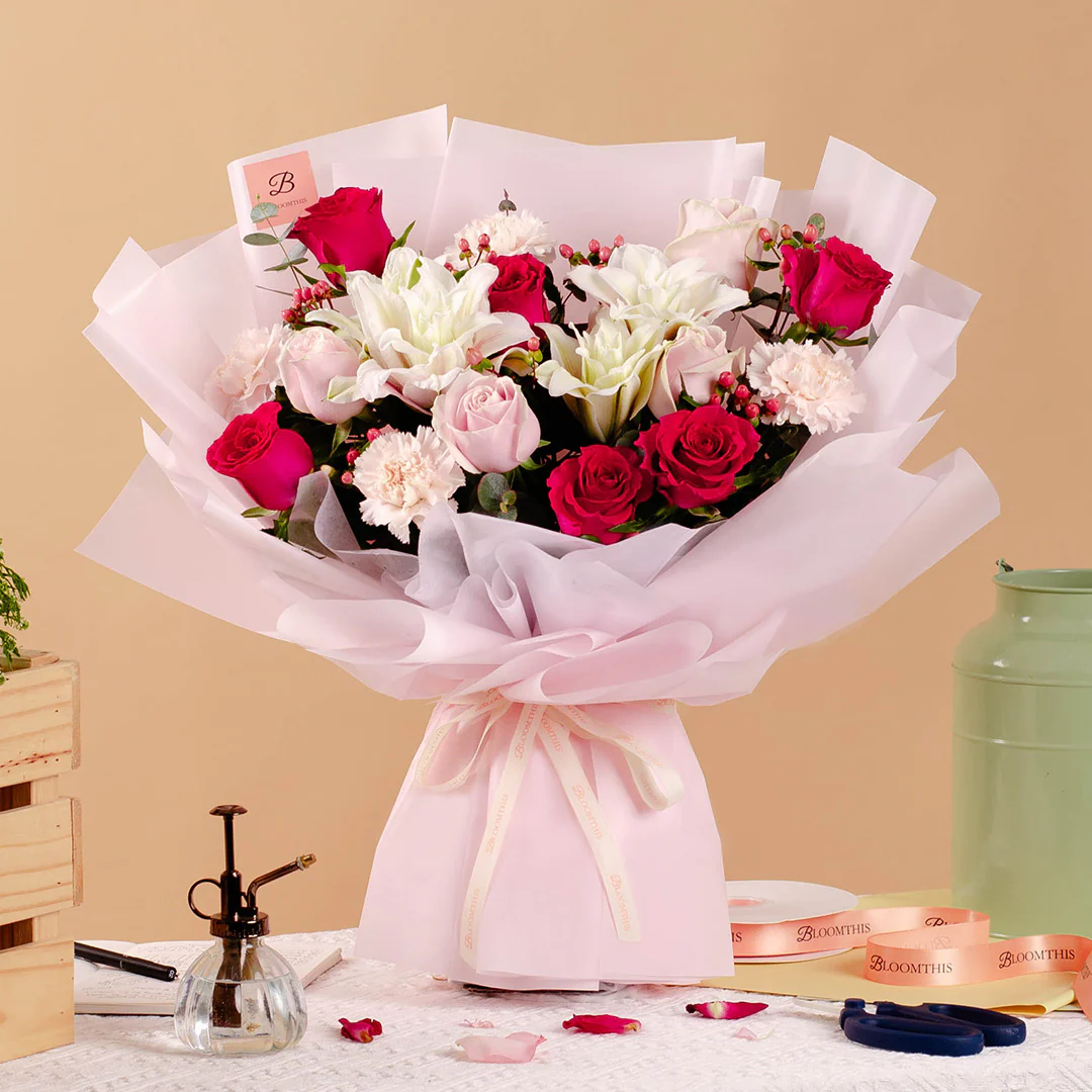 Beatrice Rose Lily Bouquet