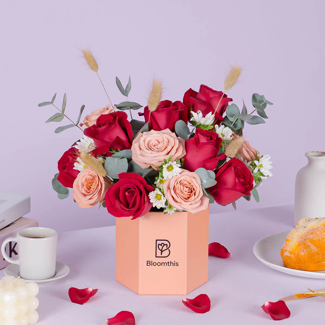 Bethany Red Rose Flower Box - Image 3