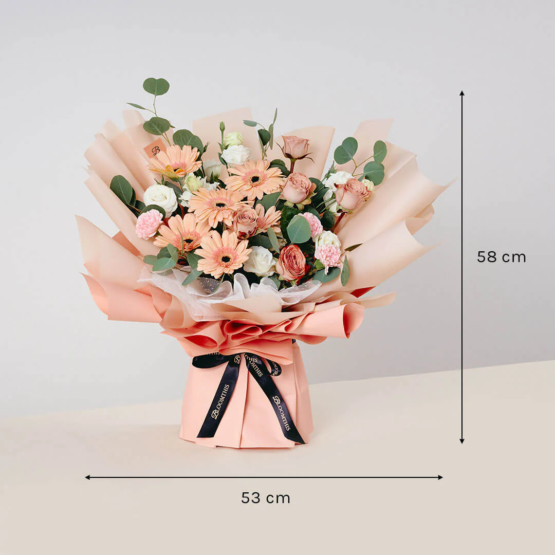 Blake Peach Gerbera Bouquet - Image 5