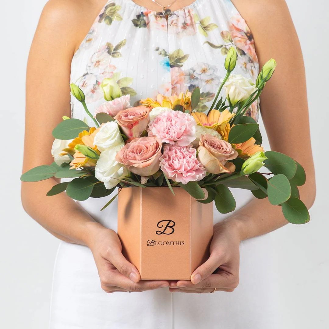 Blake Peach Gerbera Mother's Day Flower Box (MD) - Image 3