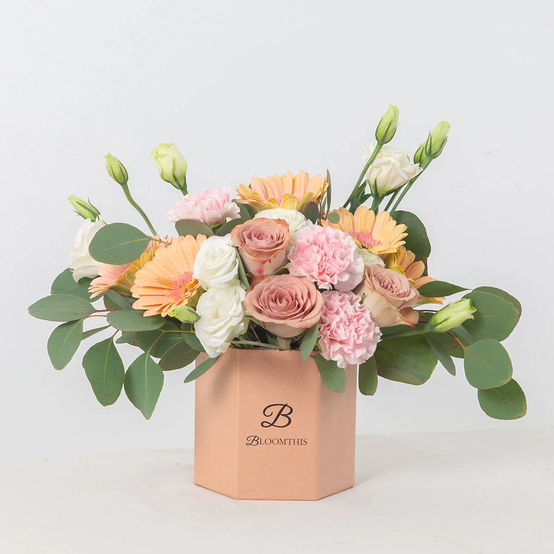 Blake Peach Gerbera Mother's Day Flower Box (MD) - Image 6