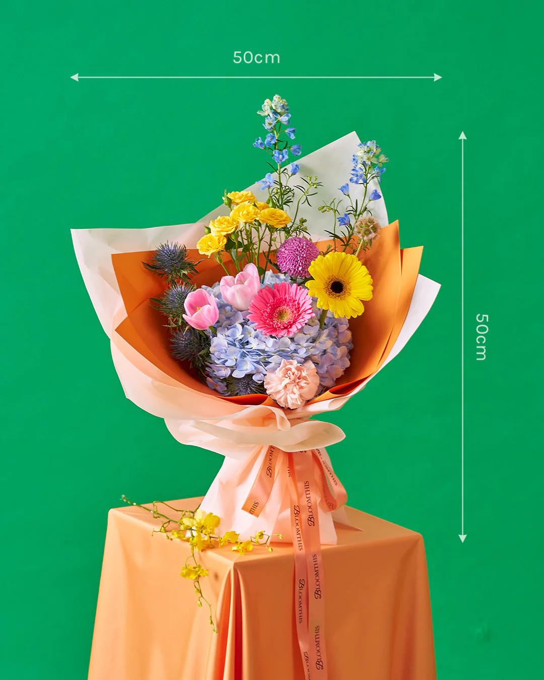 boujee blue hydrangea bouquet - Image 9