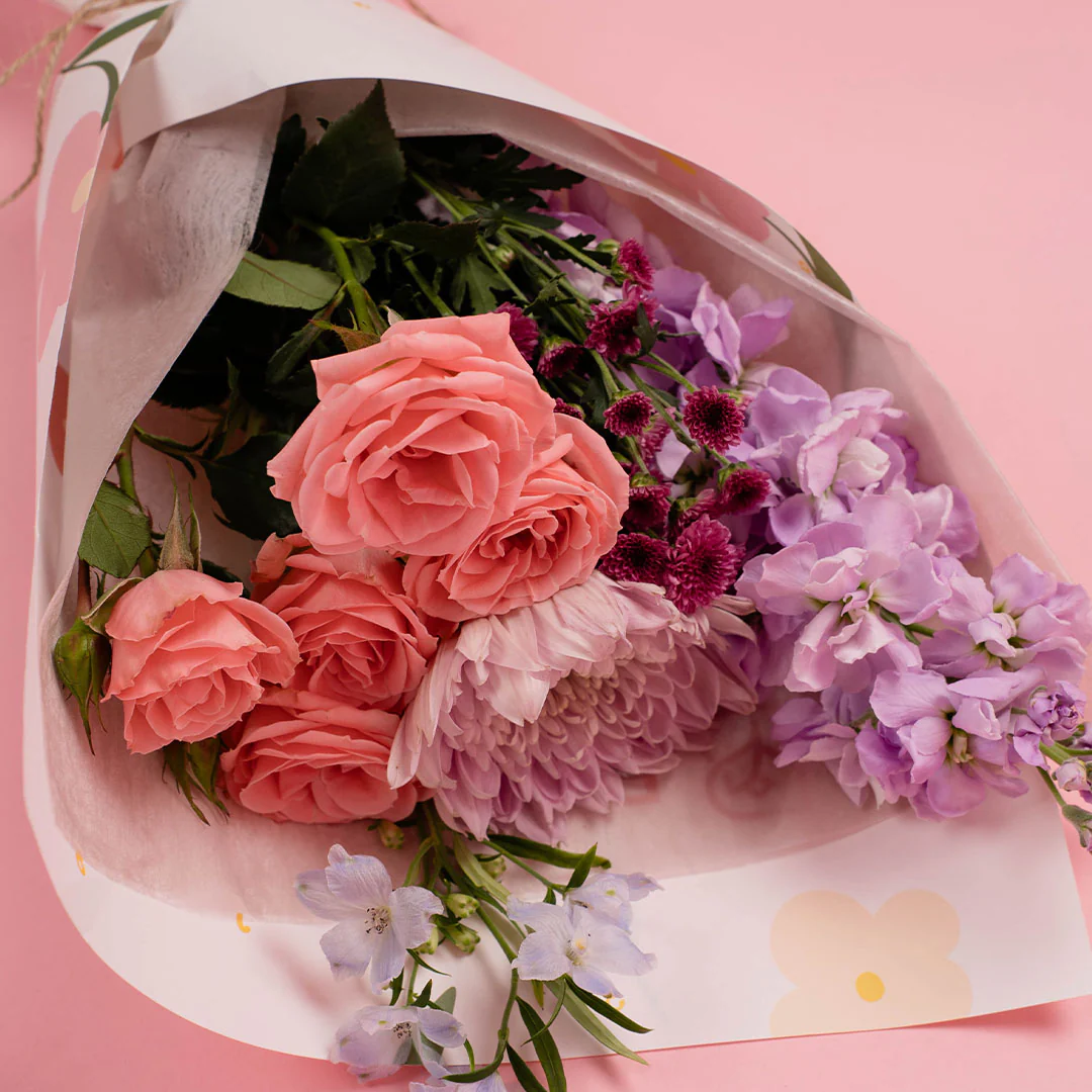 Breanda Pink Rose Bouquet - Image 2