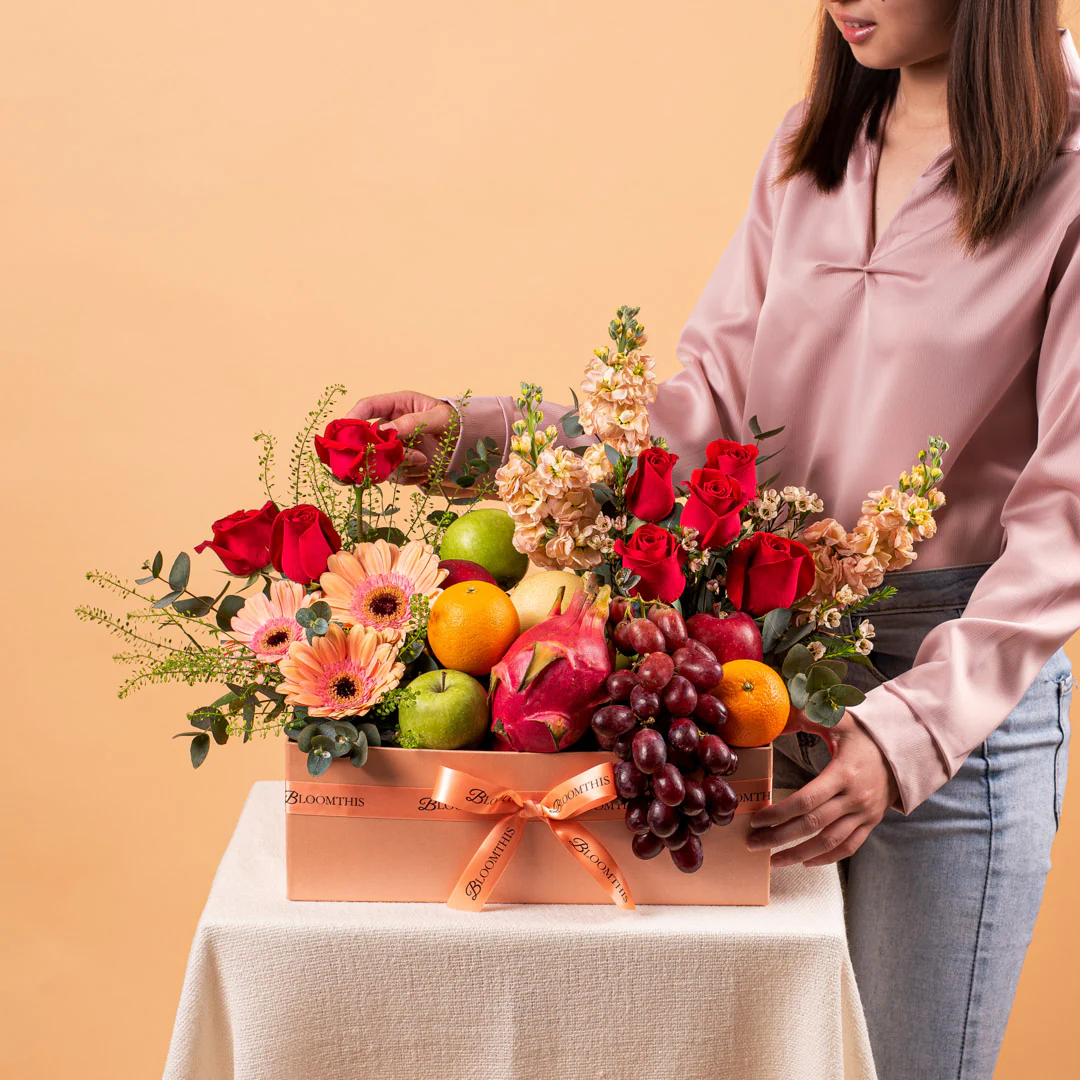 Brianna Flowers & Fruit Basket - Image 2