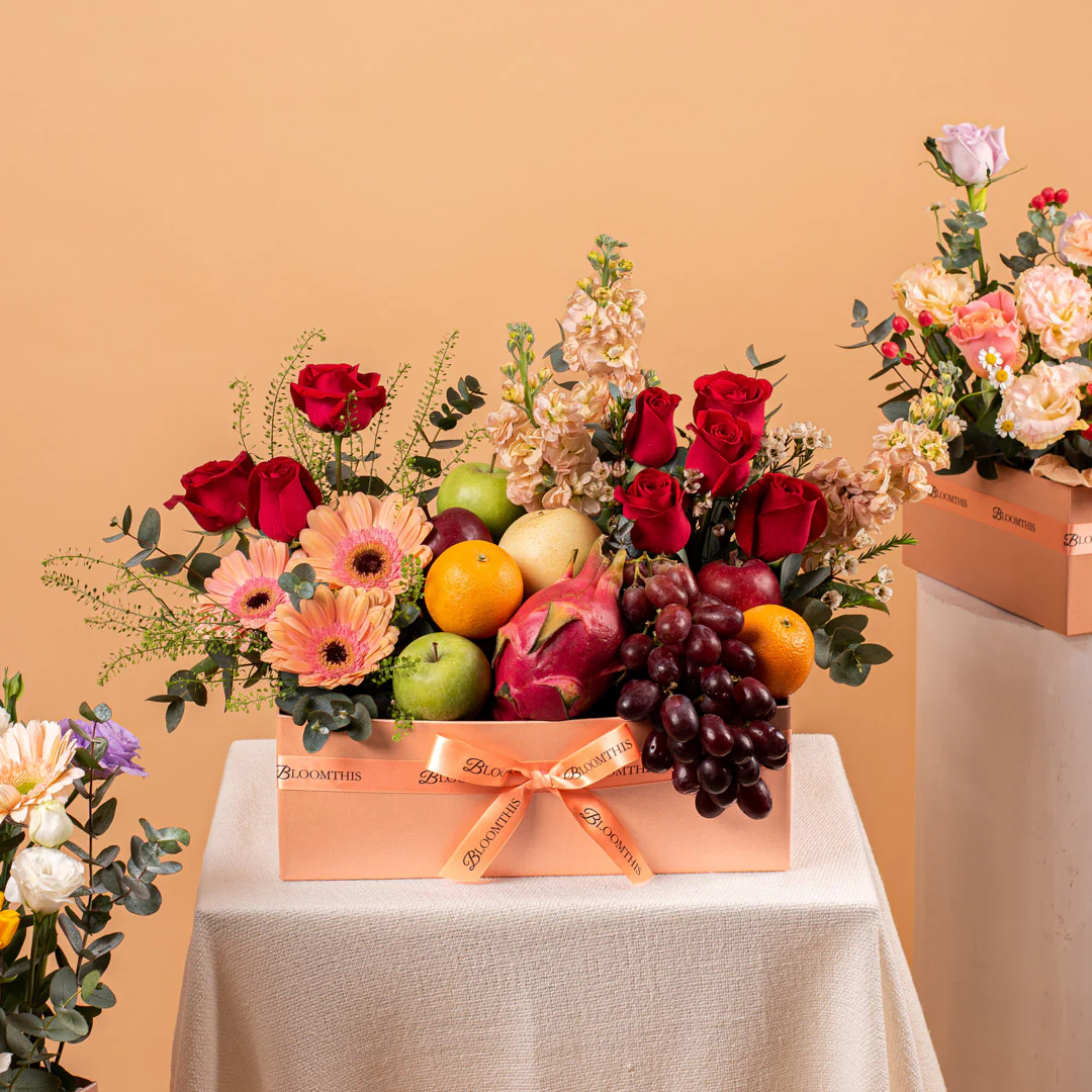 Brianna Flowers & Fruit Basket - Image 3