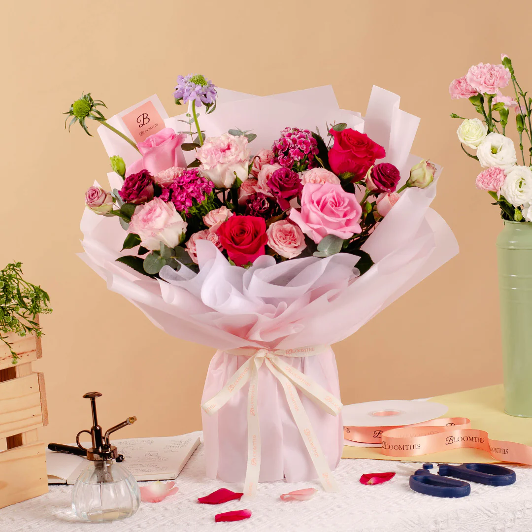 Bridie Red Rose Bouquet - Image 3