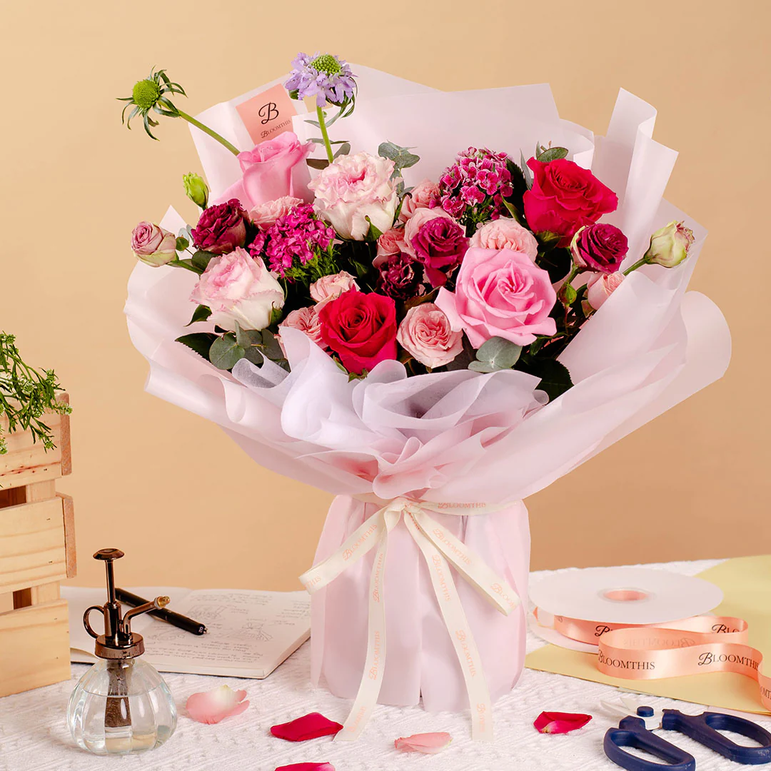 Bridie Red Rose Bouquet - Image 6