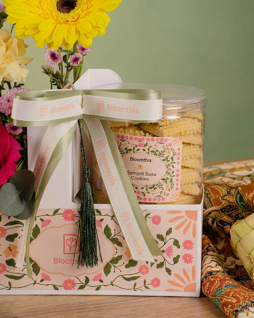 Buah Tangan Raya Cookies & Flower Gift Set 2026 - Image 3