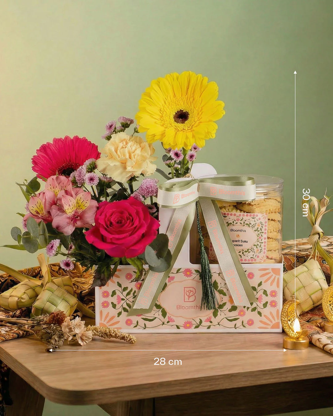 Buah Tangan Raya Cookies & Flower Gift Set 2026 - Image 4