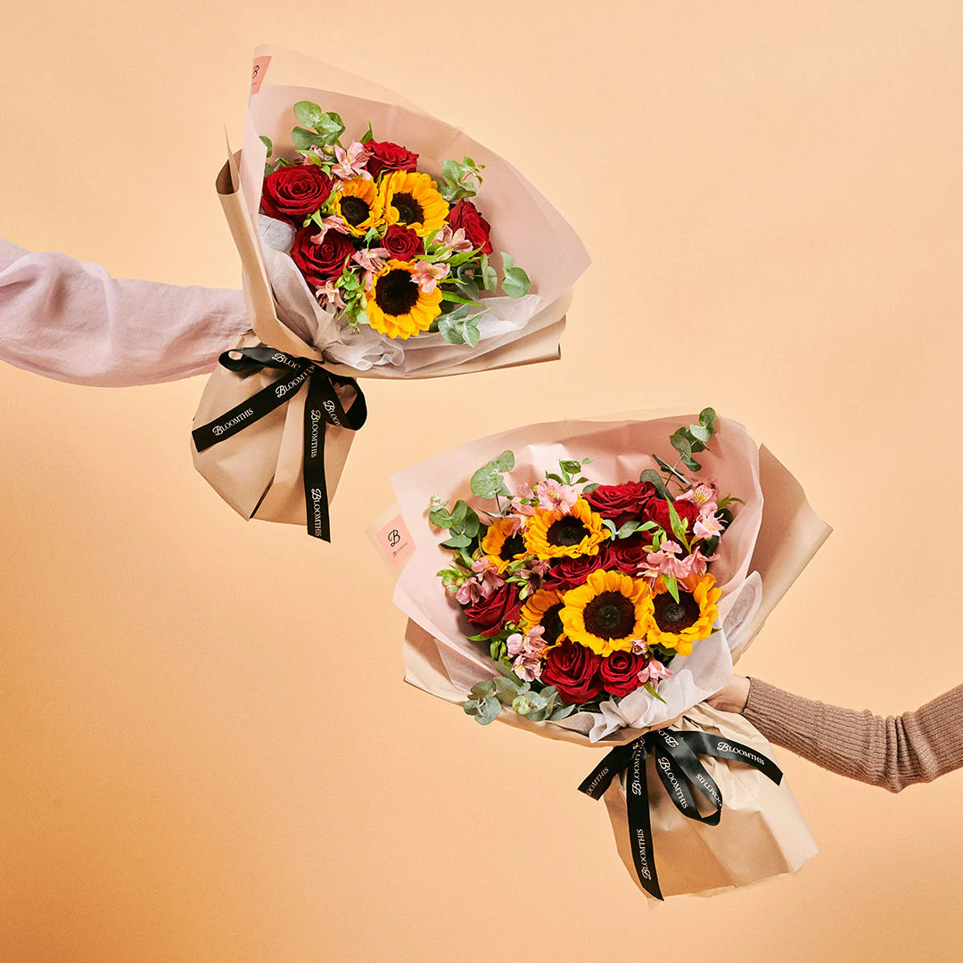 Calypso Sunflower & Rose Bouquet - Image 7