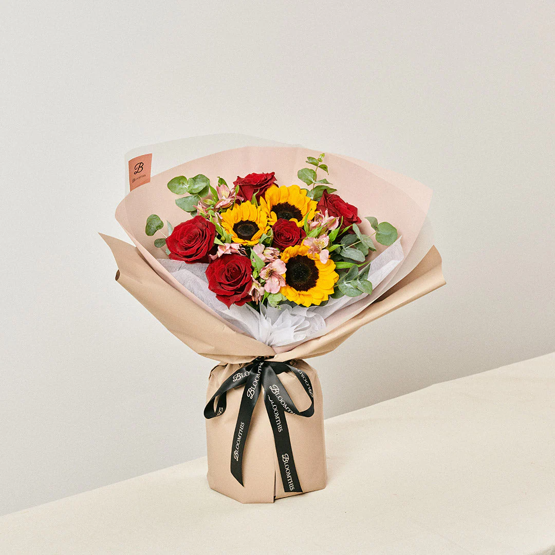 Calypso Sunflower & Rose Bouquet (MDV) - Image 4