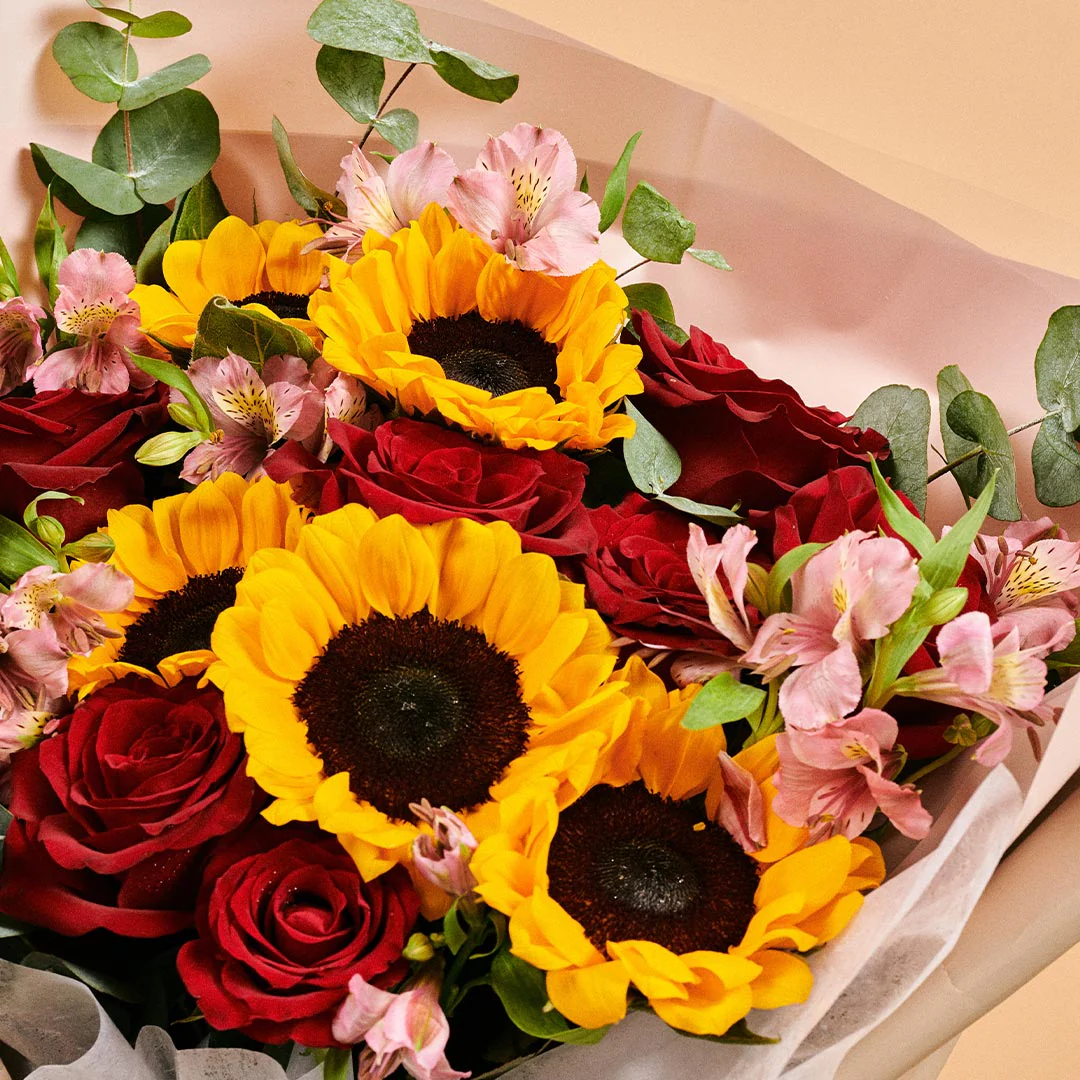 Calypso Sunflower & Rose Bouquet (MDV) - Image 8