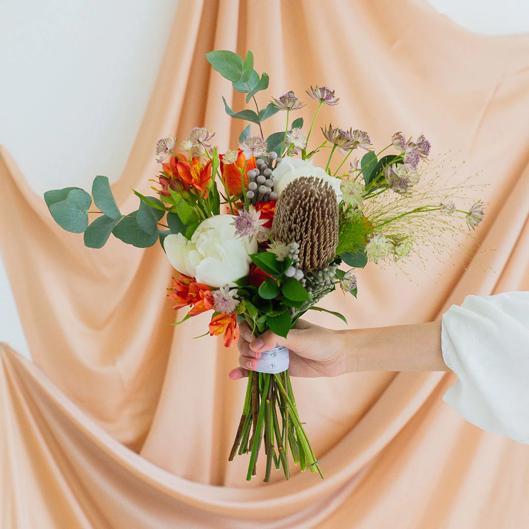 Camryn White Peony Hand-Tied Bouquet - Image 3