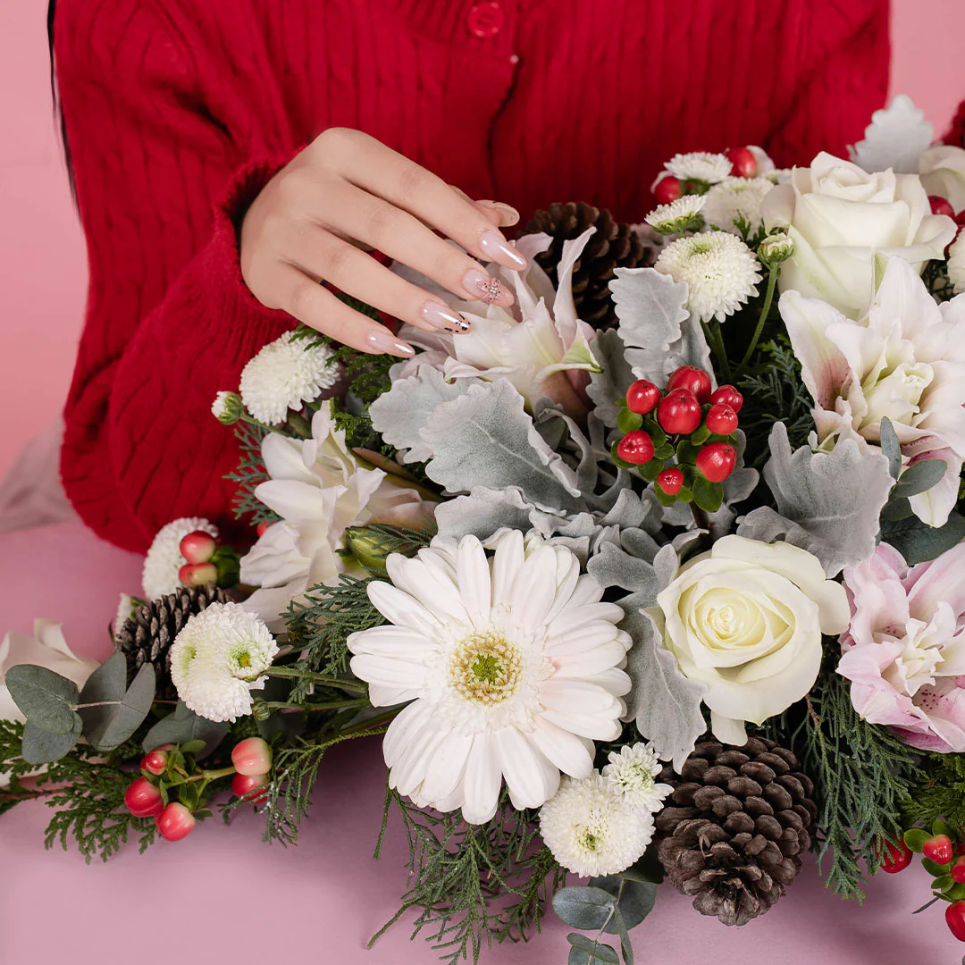 Candice Christmas Table Floral Centrepiece - Image 4