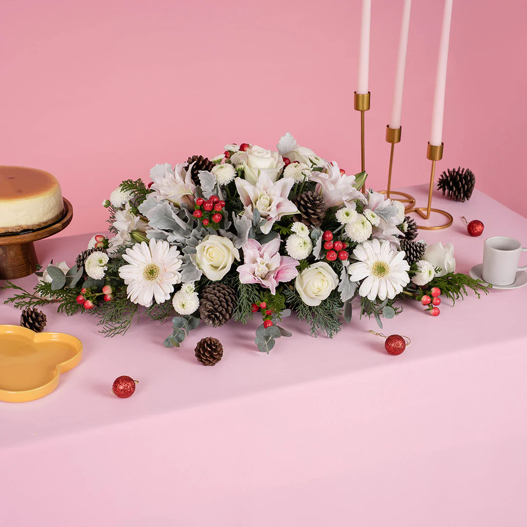 Candice Christmas Table Floral Centrepiece - Image 5