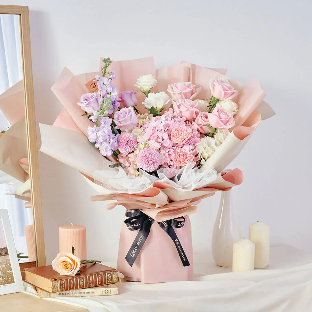 Casabella Pink Hydrangea Bouquet - Image 3