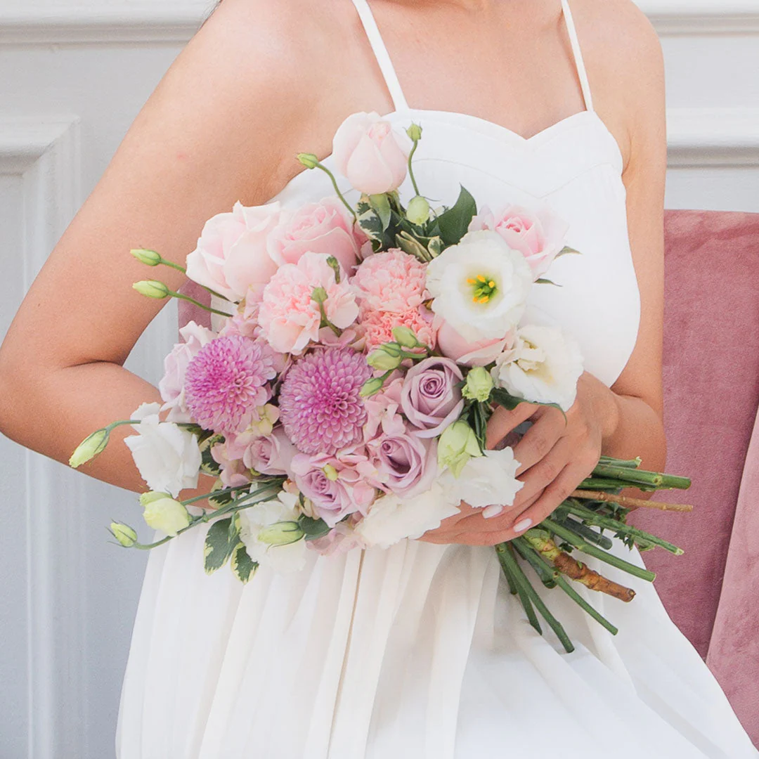 Casabella Pink Hydrangea Bridal Bouquet - Image 4