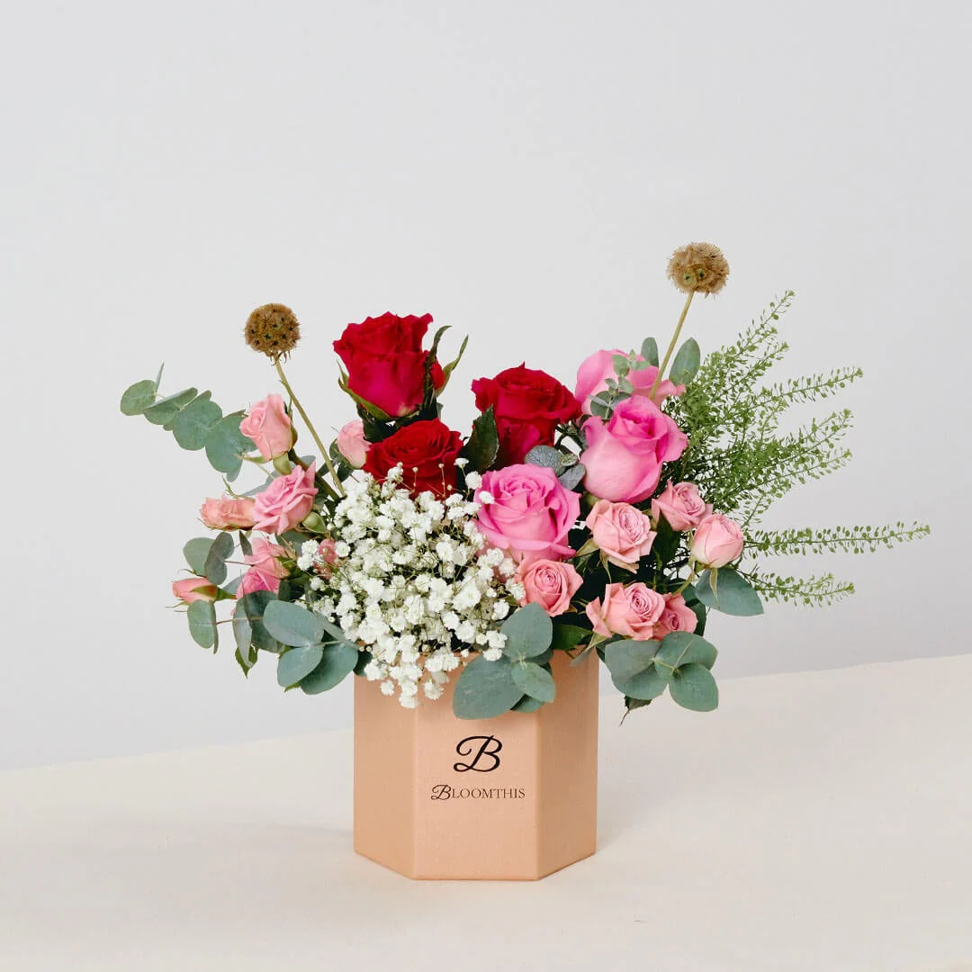 Catalina Pink Rose Flower Box - Image 5