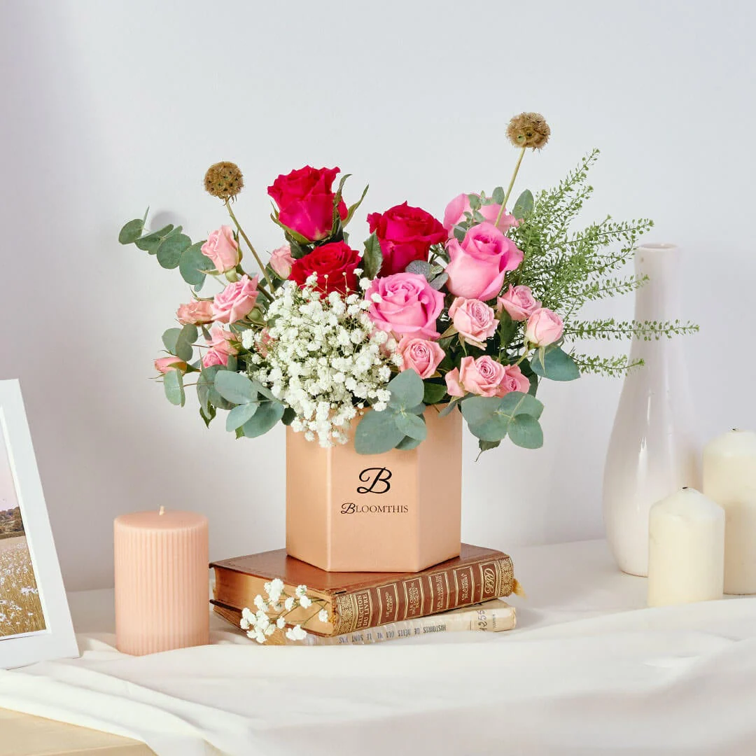 Catalina Pink Rose Flower Box - Image 7