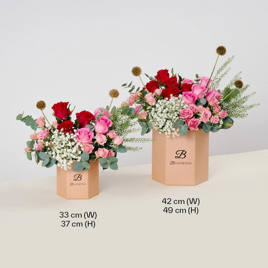 Catalina Pink Rose Flower Box - Image 8