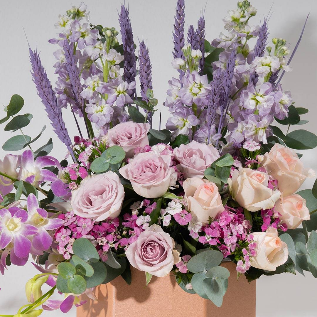 Cayden Rose & Orchid Flower Box - Image 3