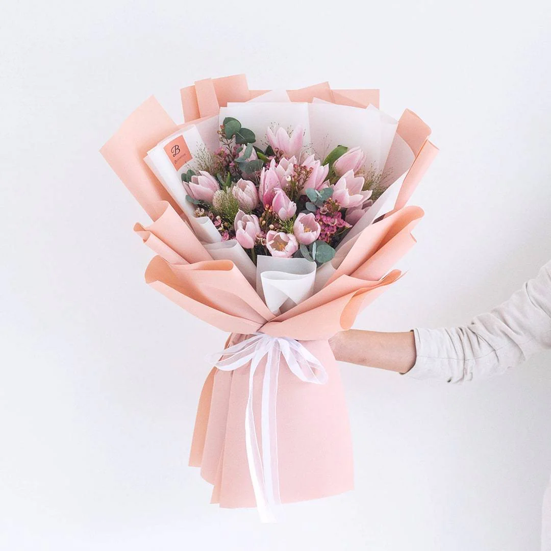 Chantal Pink Tulip Bouquet - Image 5