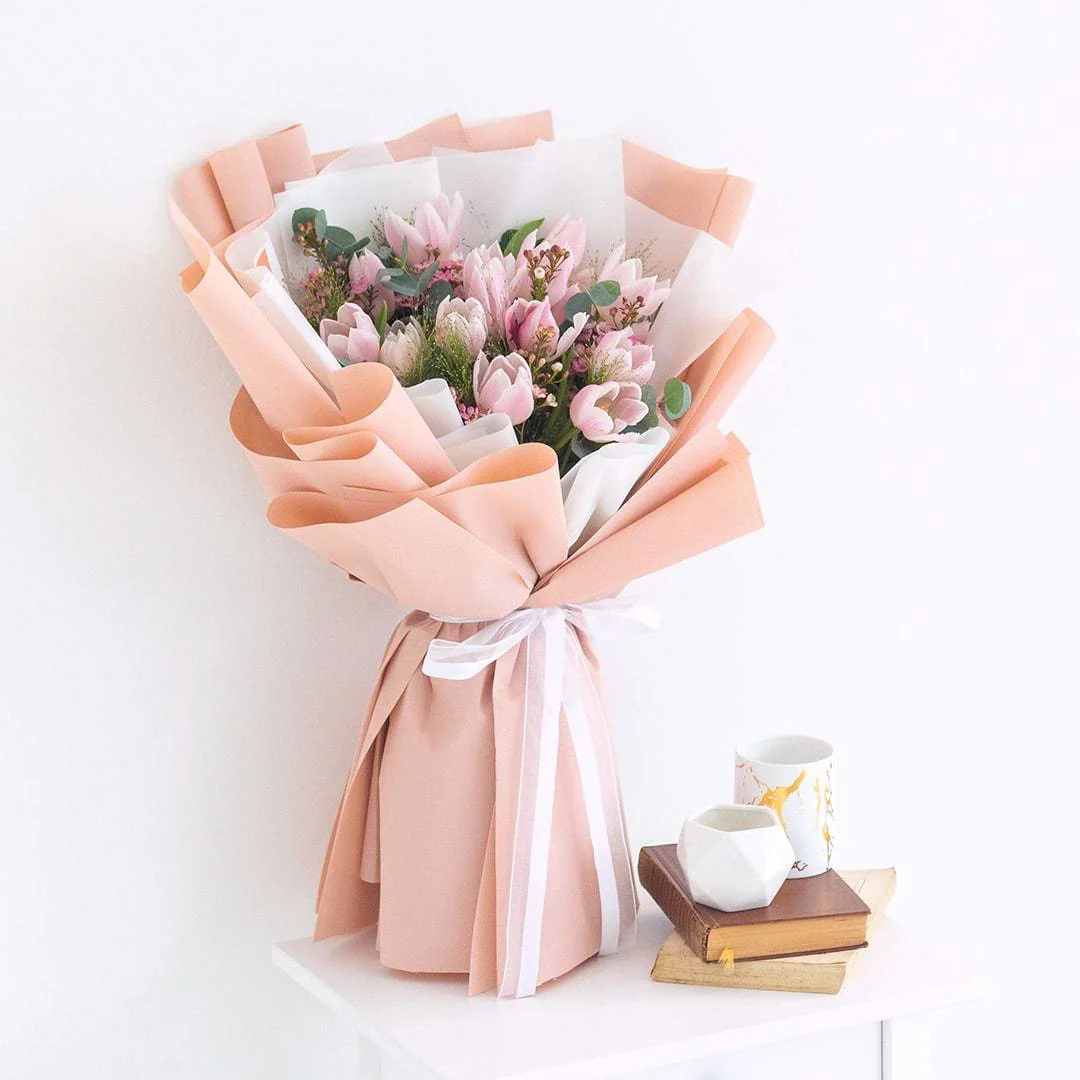 Chantal Pink Tulip Bouquet - Image 6
