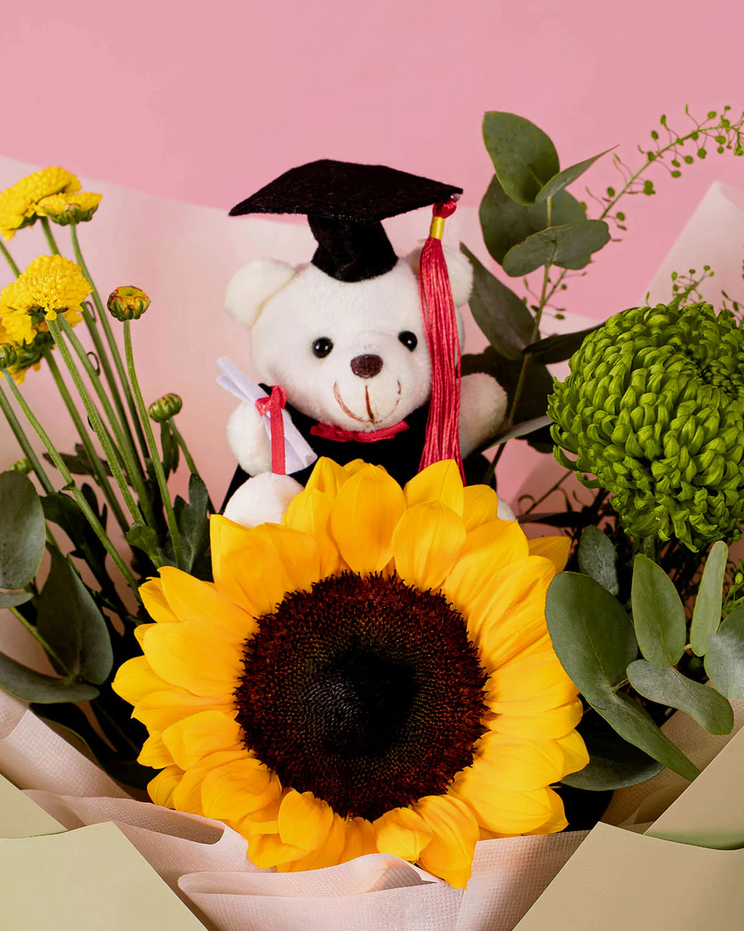 Cheryl Sunflower Graduation Bear Bouquet - Image 3
