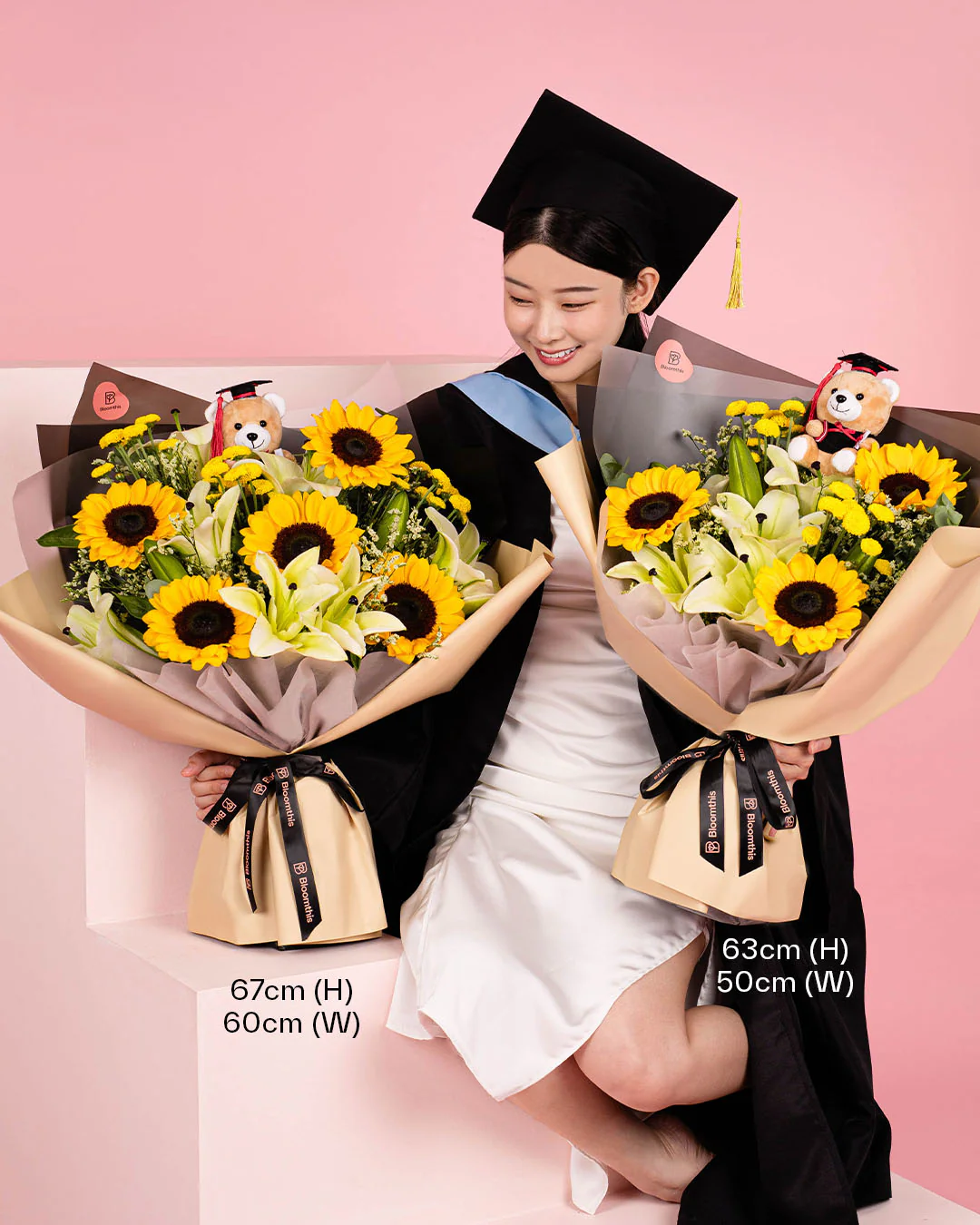 Cheyenne Sunflower Graduation Bear Bouquet - Image 8