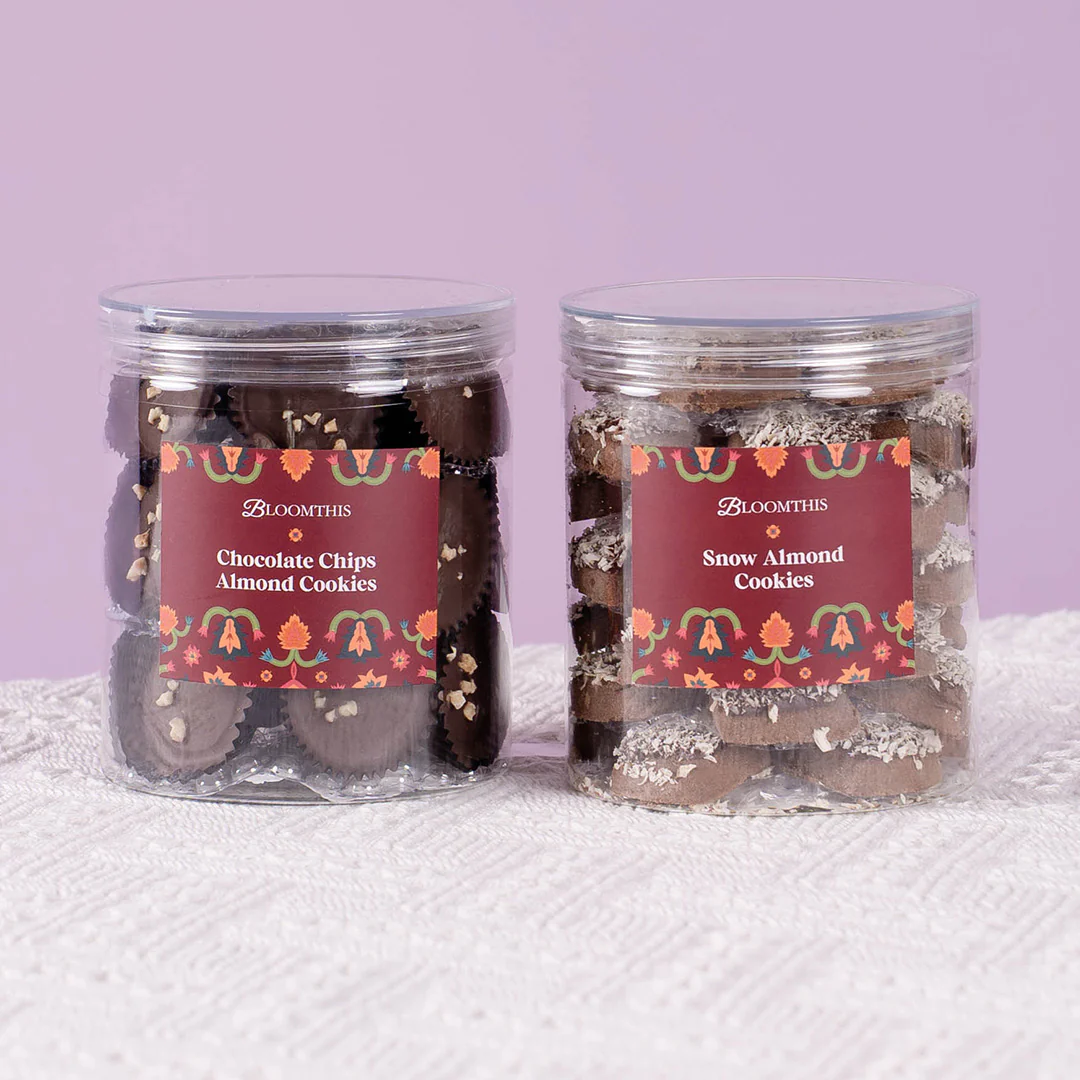 Chocolate Chips Almond Cookies + Snow Almond Cookies