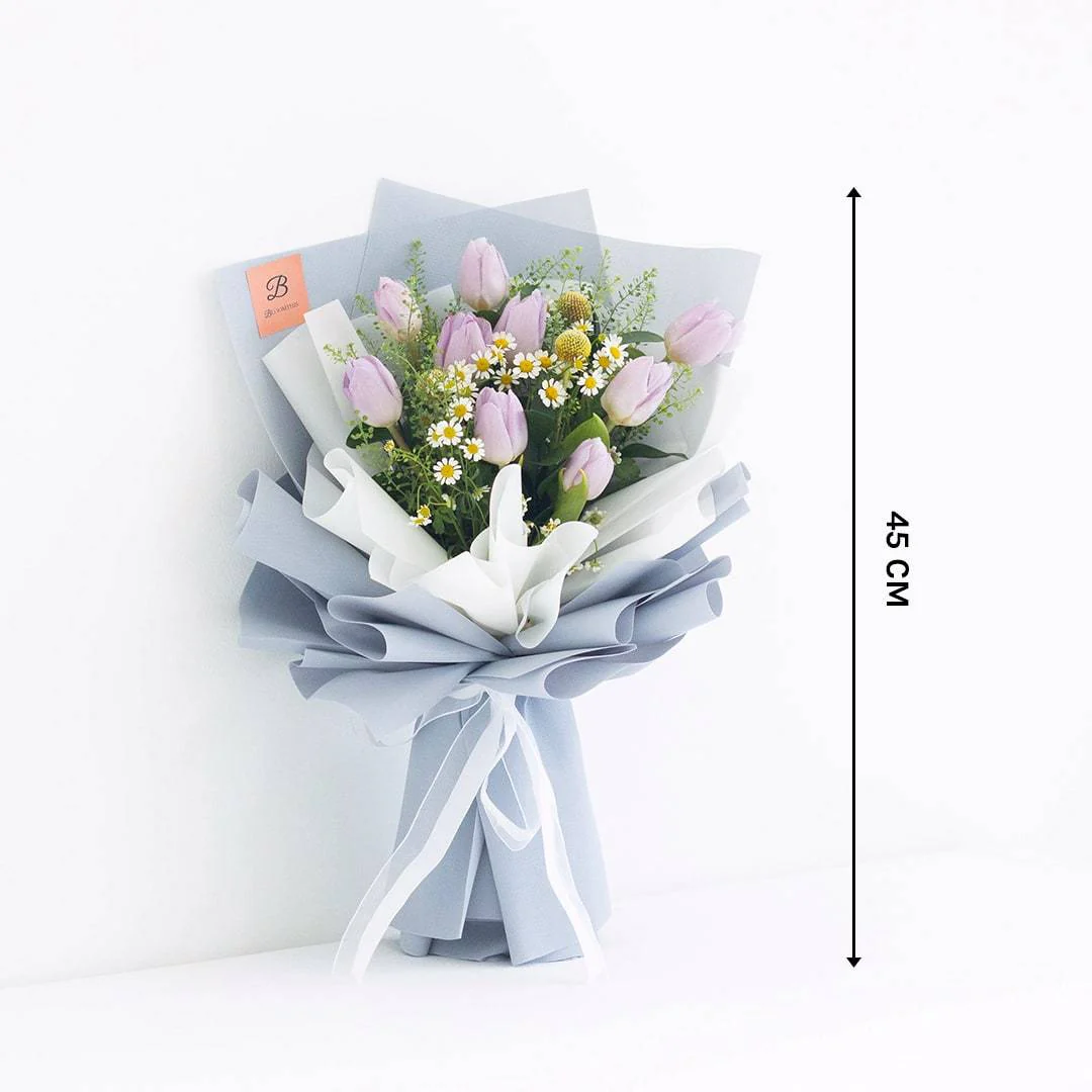 Constance Purple Tulip Bouquet - Image 3