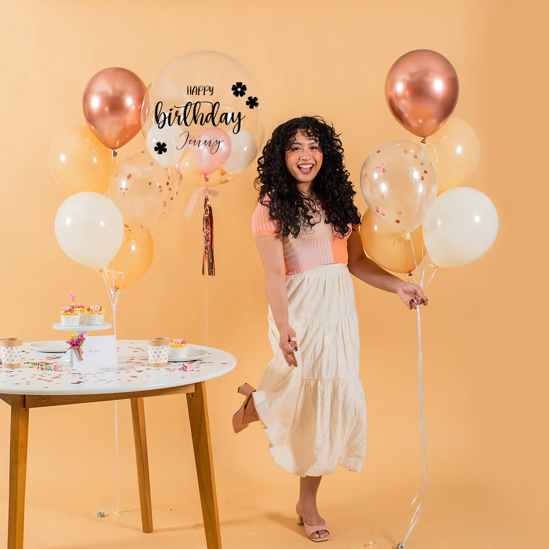 Eartha Beige Helium Birthday Balloon Set - Image 5