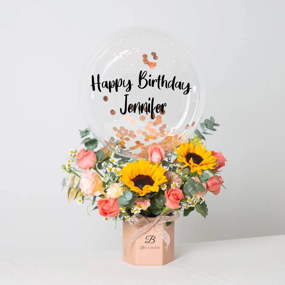 Ellen Balloon Flower Box - Image 4