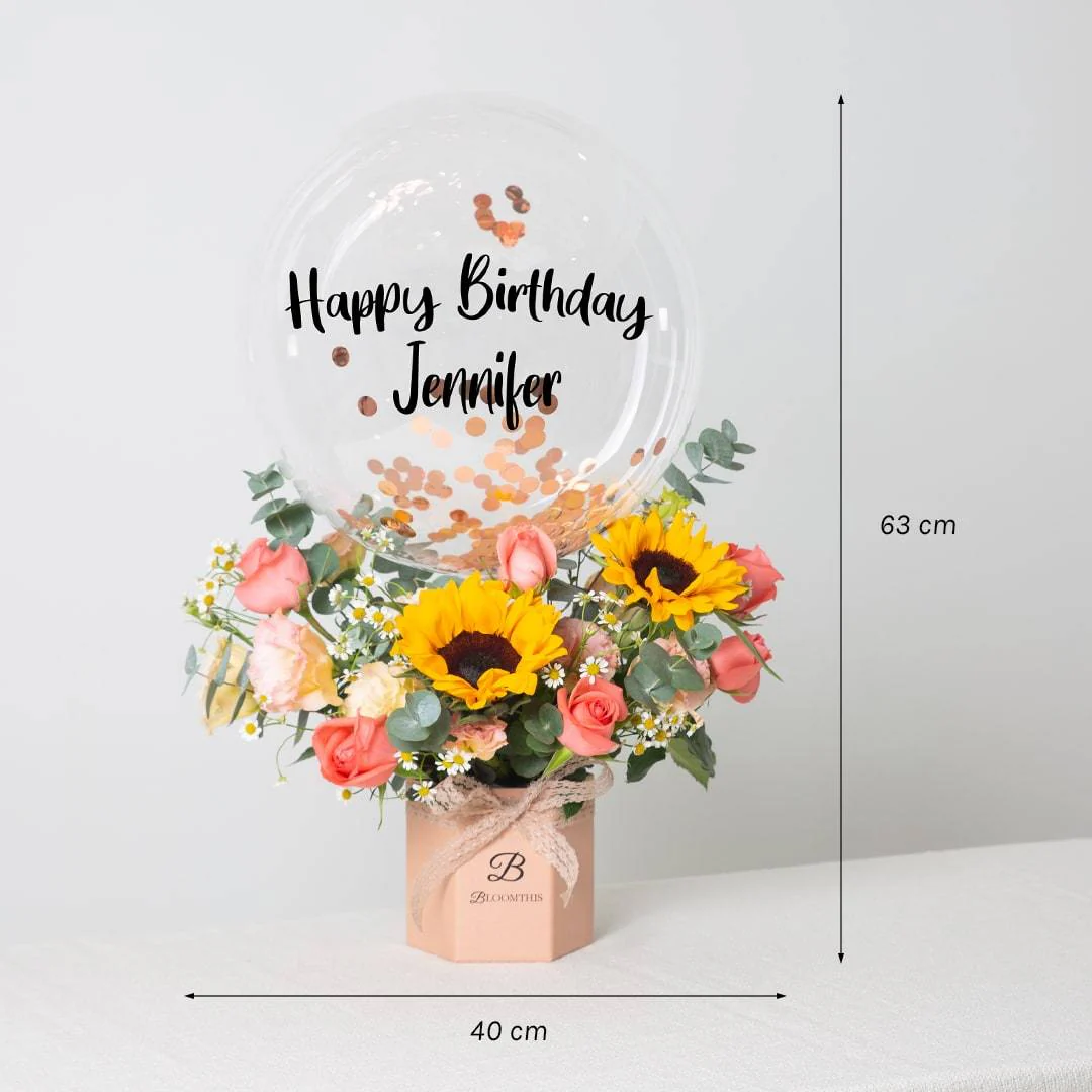 Ellen Balloon Flower Box - Image 8