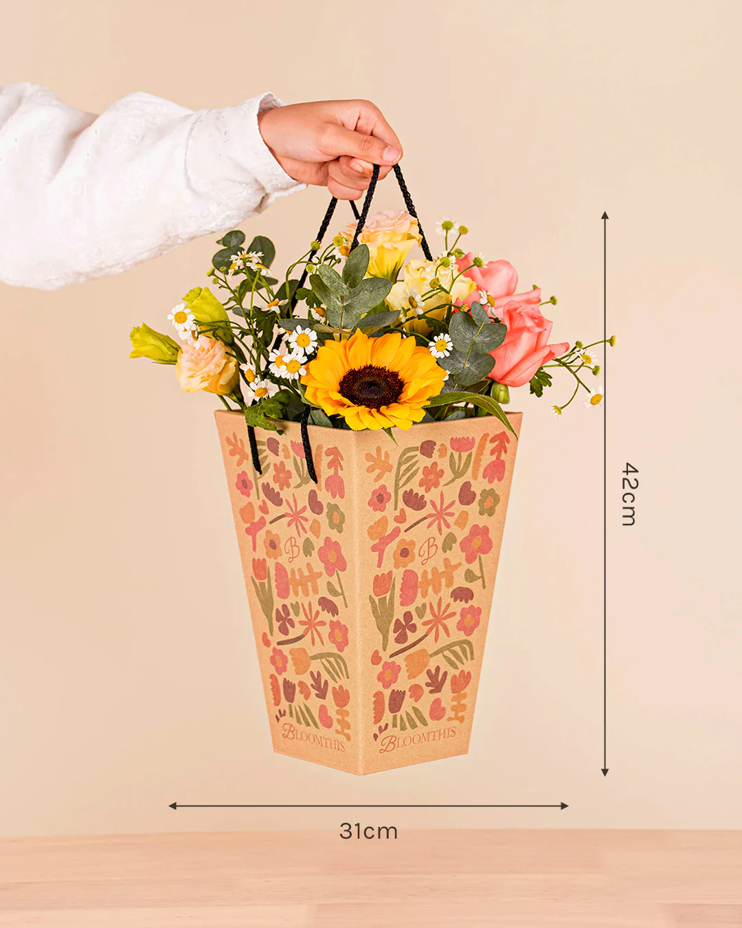 Ellen Yellow Sunflower Mini Bloombag & re:bloom Vase - Image 7