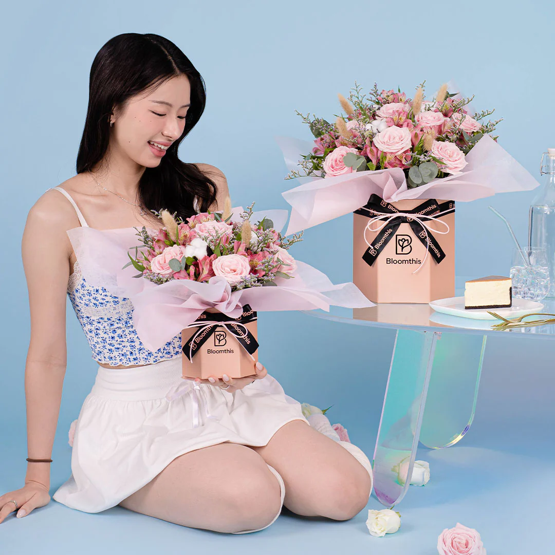 Esmerelda Pink Rose Flower Box - Image 6